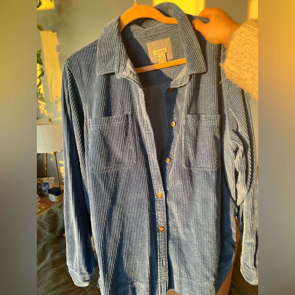 Ll Bean Corduroy Button Down Jacket - image 3